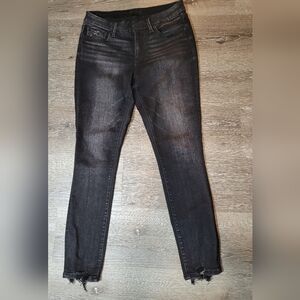 Buckle Black Jeans Womens 29x27 Black Ankle Skinny Fit No 53 Distressed Grunge